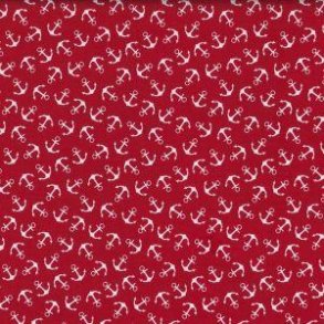 Bomuld Bordeaux m/Anker