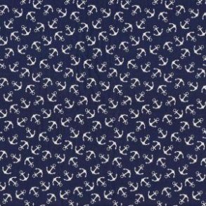 Bomuld M�rkbl� m/Anker