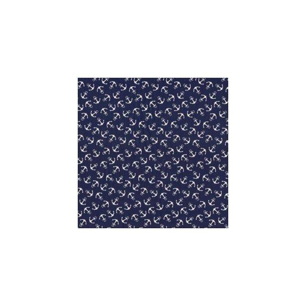 Bomuld M�rkbl� m/Anker