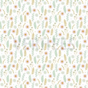 Poplin Flowers, Hvid