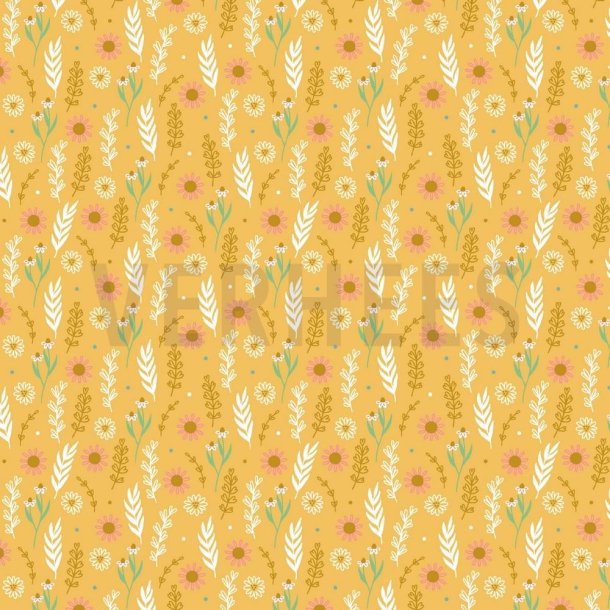 Poplin Flowers, Yellow