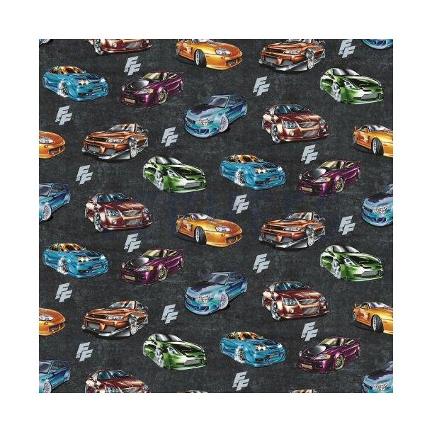 �kotex bomulds jersey m/biler Dark grey