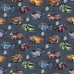 �kotex bomulds jersey m/biler Blue shadow