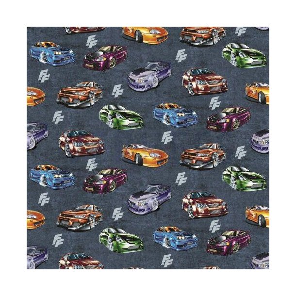 �kotex bomulds jersey m/biler Blue shadow