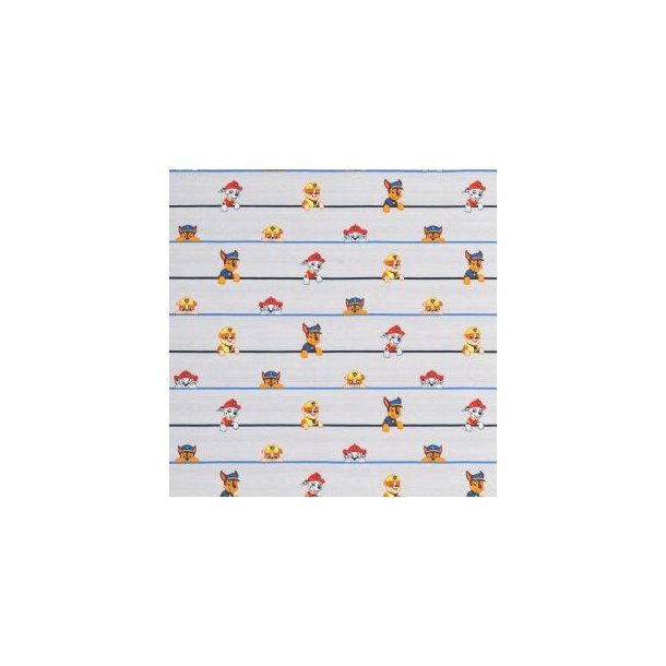 �kotex bomulds jersey, Paw Patrol, stribet