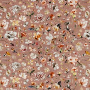 Double gauze Blush m/blomster