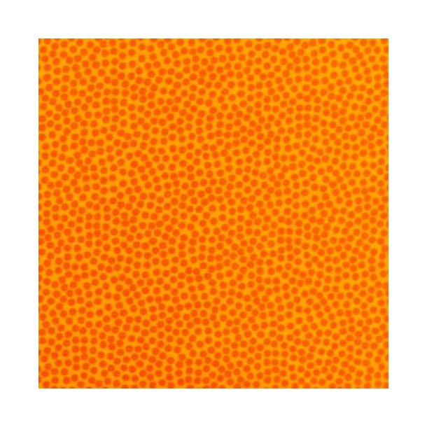 Bomuld 2 mm Dots , Orange/Gul