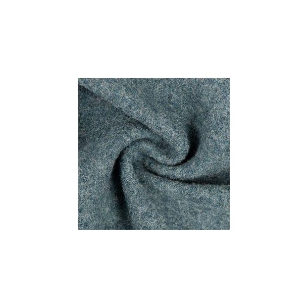 Naomi melange Kogt uld, Lys petrol