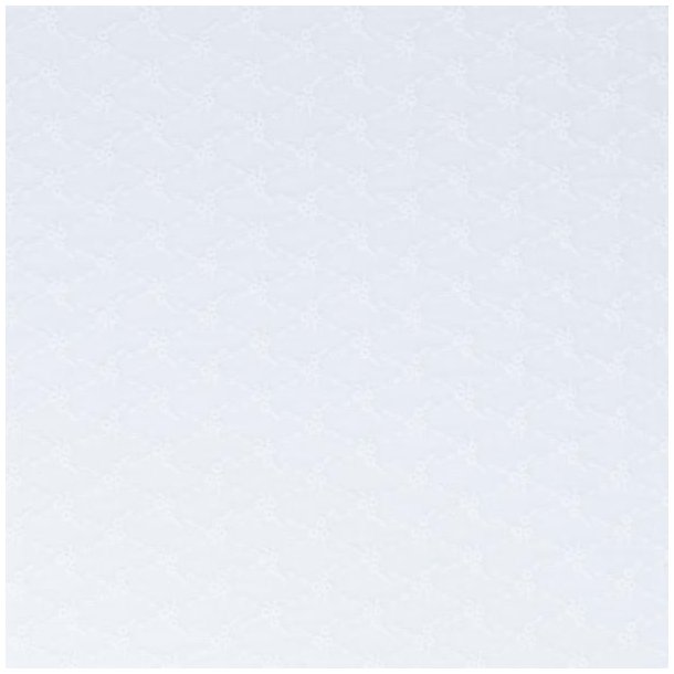 Jana, bomuld m/sm� blomster; Hvid