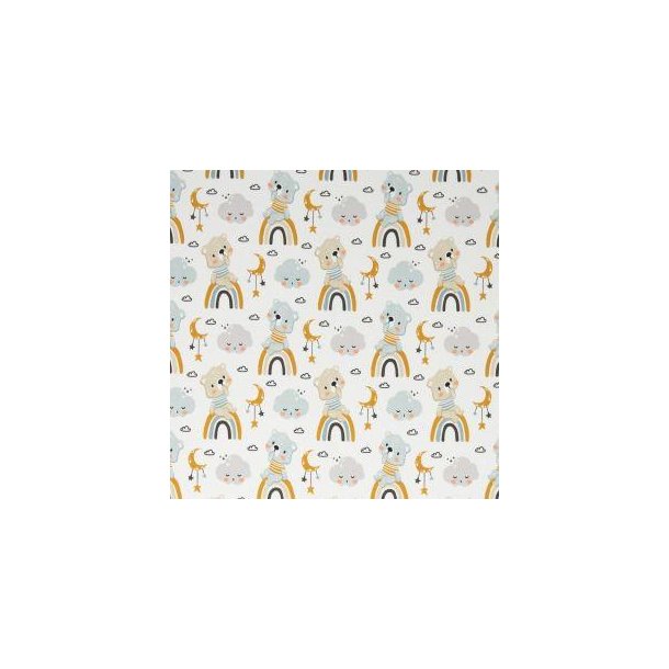 �kotex bomulds jersey m/Bamsehoveder