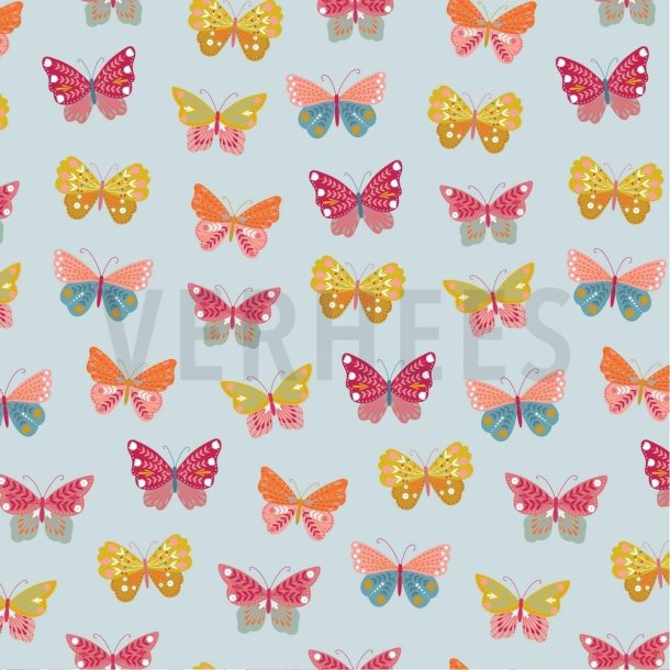 Poplin Happy feelings Blue