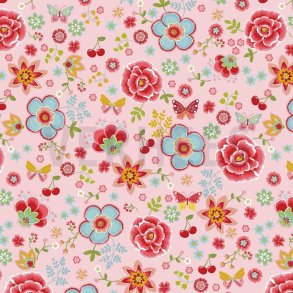 Poplin Happy feelings Light rose