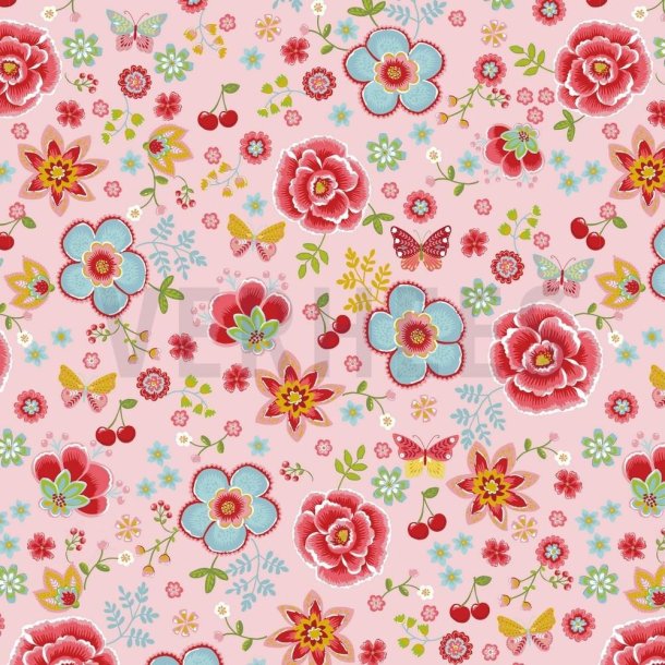 Poplin Happy feelings Light rose