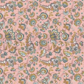 Poplin Paisley Flowers, Light rose