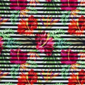 �kotex bomulds jersey m/blomster