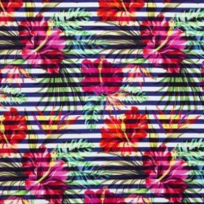 �kotex bomulds jersey m/Blomster