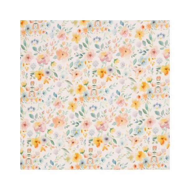 �kotex bomulds jersey, Blomster
