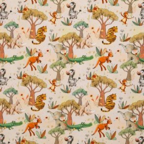 �kotex bomulds jersey, Safari animals 