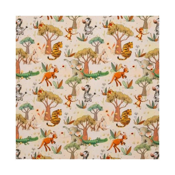 �kotex bomulds jersey, Safari animals 