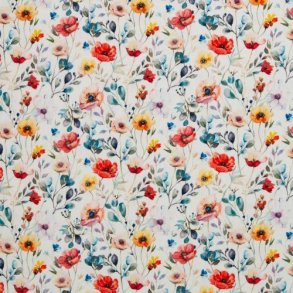�kotex bomulds jersey, Blomster