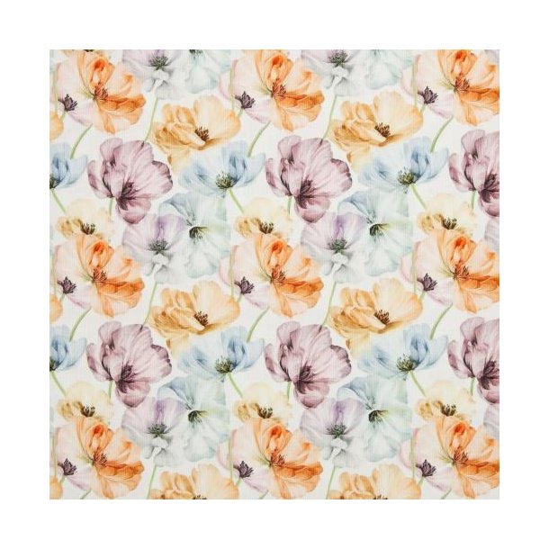 �kotex bomulds jersey, Blomster