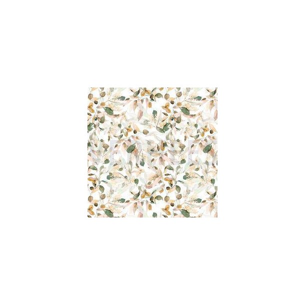 �kotex bomulds jersey Leaves White