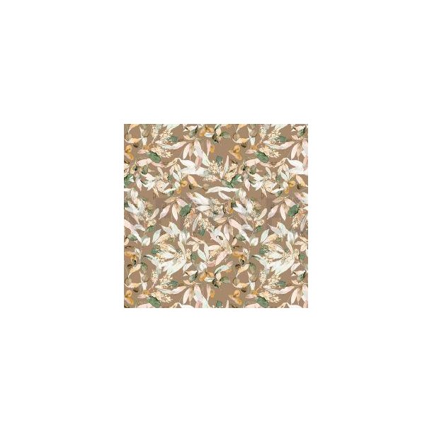 �kotex bomulds jersey Digital leaves Sand