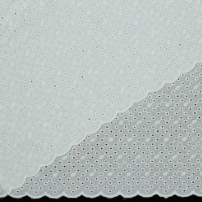 Broderi anglaise 2-sidet, White