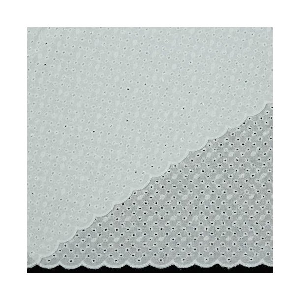 Broderi anglaise 2-sidet, White