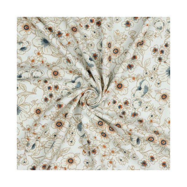 Viscose Flowers, White