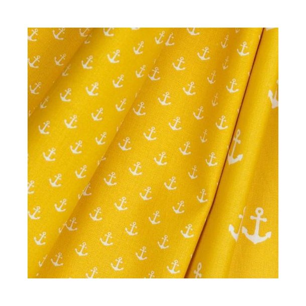 Poplin Petit Anchor, Yellow