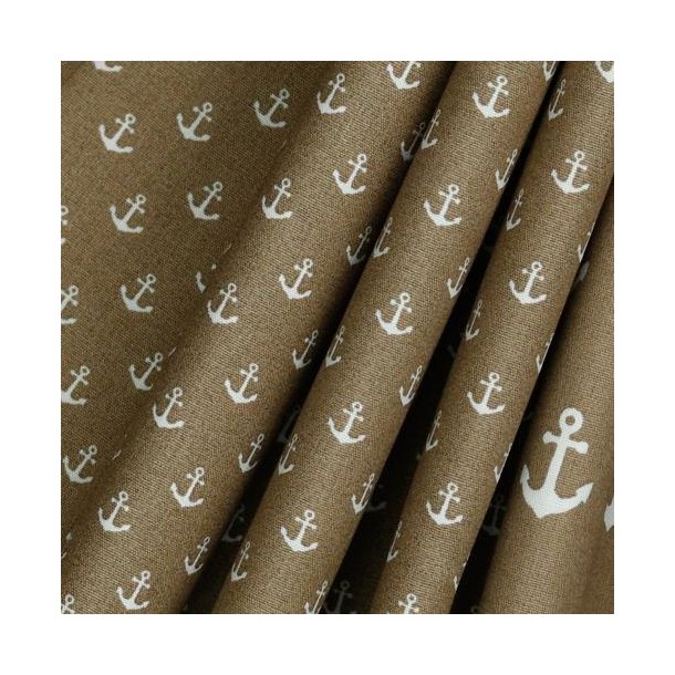 Poplin Petit Anchor, Taupe
