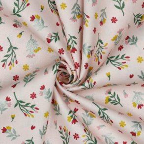 Poplin Glitter Flowers, Rose