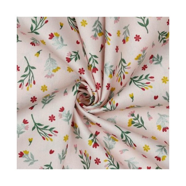 Poplin Glitter Flowers, Rose