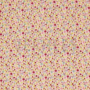 Double gauze Gots flowers Light Rose