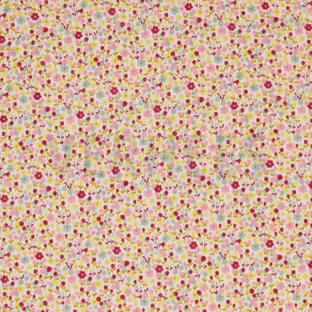 Double gauze Gots flowers Light Rose