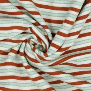 �kotex bomulds jersey Stripes Lurex, Terra/silver