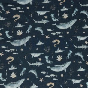 Poplin digitalt m/fisk