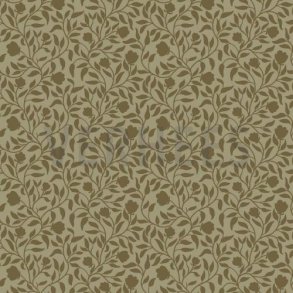 Cotton satin stretch Flower leaves, Moss green