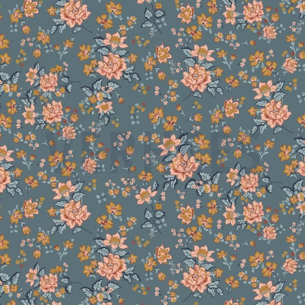 Viscose Poplin Blue Shadow