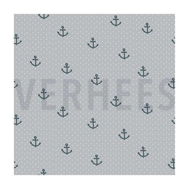 Poplin Maritimt Light grey