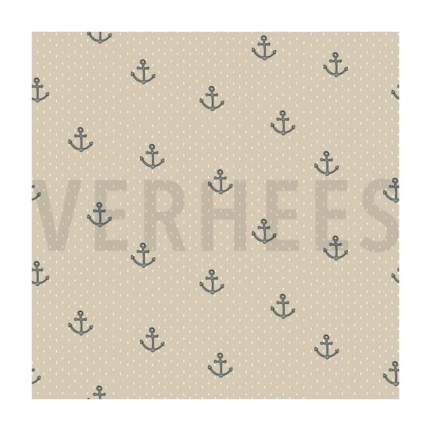 Poplin Maritimt Sand