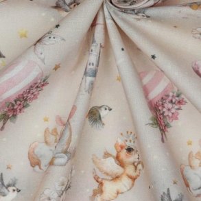 Poplin Digital Fantasy, Light Salmon