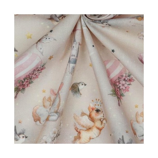 Poplin Digital Fantasy, Light Salmon