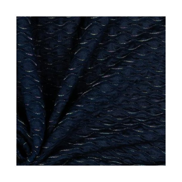 Jacquard jersey Lurex, Navy
