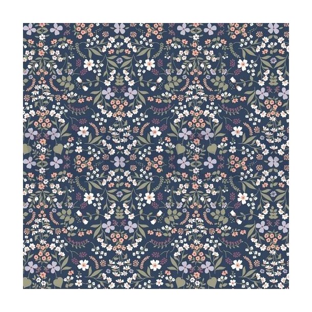 �kotex bomuld/poplin m/ sm� blomster