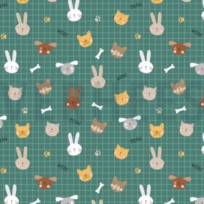 �kotex poplin m/kattehoveder