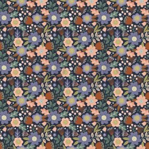 Gots bomulds jersey Flowers