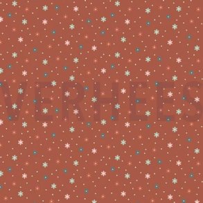 Gots bomulds jersey Flowers