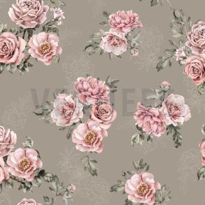 Canvas  digital Taupe m/roser